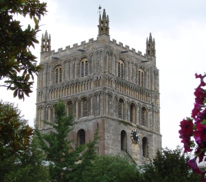 The Romanesque Tower of Tewkesbury Abbey