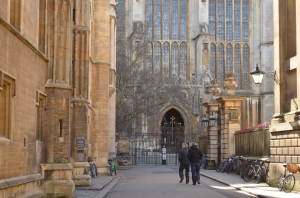 Approaching the North door of King's College Chapel