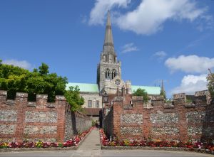 Chichester Cathedral from St. Richard's walk